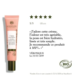 Crème Légère Rosa Fresca Sanoflore - tube de 40 ml