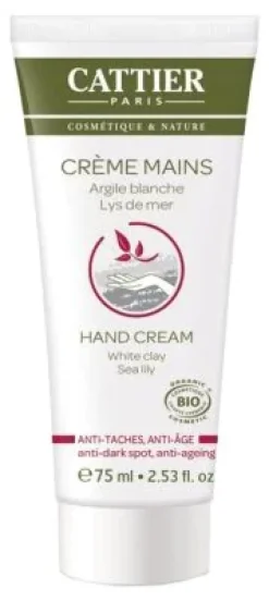 Crème mains anti-tâches anti-âge BIO Cattier - tube de 75 ml