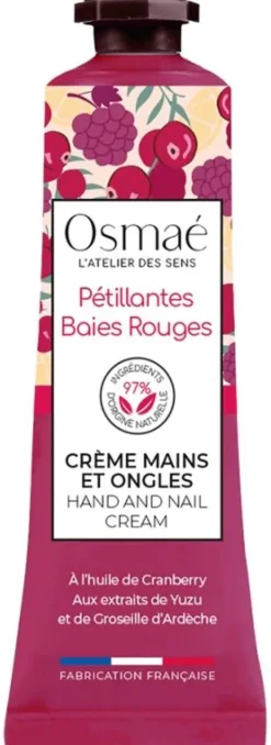 Crème mains et ongles Pétillantes baies rouges Osmaé - tube de 30 ml