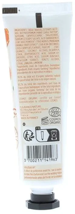 Crème mains mandarine bio Fleurance nature - tube de 30 ml
