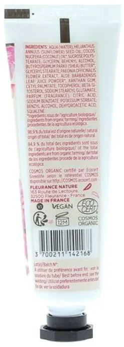 Crème mains pivoine bio Fleurance nature - tube de 30 ml