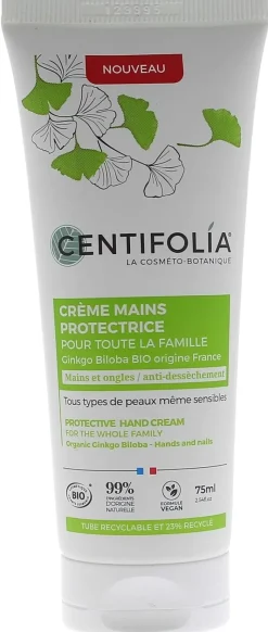 Crème mains protectrice bio Centifolia - tube de 75 ml
