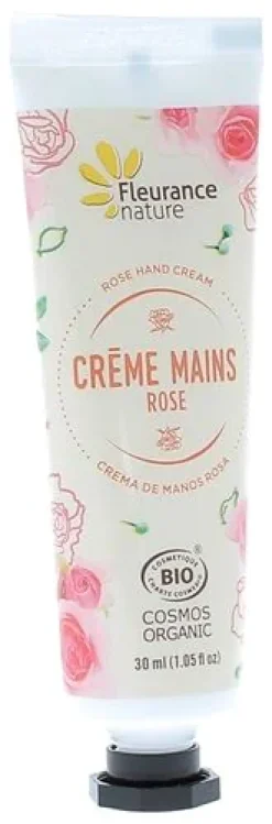 Crème mains rose bio Fleurance nature - tube de 30 ml