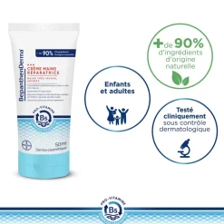 Crème mains réparatrice BepanthenDerma - tube de 50ml
