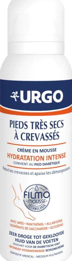Crème mousse hydratation intense pieds très secs Urgo - flacon de 125ml