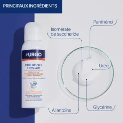 Crème mousse hydratation intense pieds très secs Urgo - flacon de 125ml