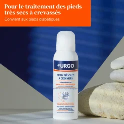 Crème mousse hydratation intense pieds très secs Urgo - flacon de 125ml