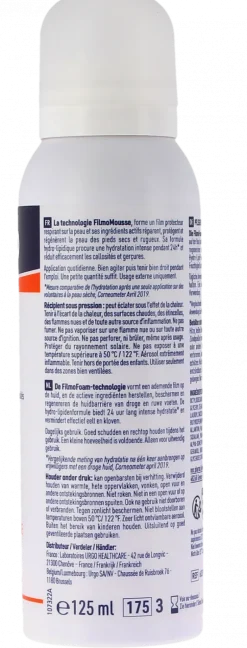 Crème mousse nourrissante pieds secs Urgo - flacon de 125ml