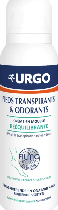 Crème mousse rééquilibrante pieds transpirants Urgo - flacon de 125ml