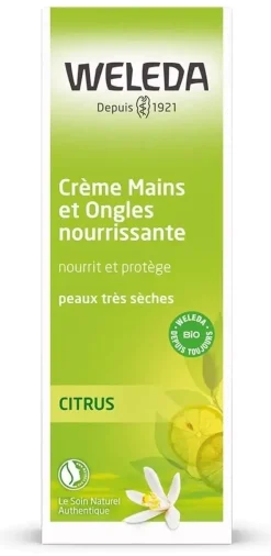 Crème nourrissante mains et ongles citrus Weleda - tube de 50ml