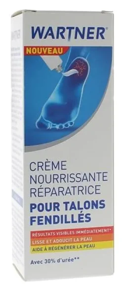 Crème nourrissante réparatrice talons fendillés Wartner - tube de 50ml