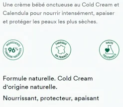 Crème nutritive cold cream Klorane Bébé