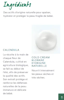 Crème nutritive cold cream Klorane Bébé