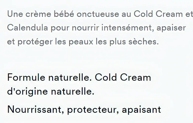 Crème nutritive cold cream Klorane Bébé