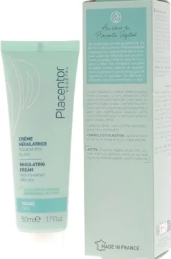 Crème régulatrice peaux mixtes, grasses Placentor végétal - tube de 50 ml