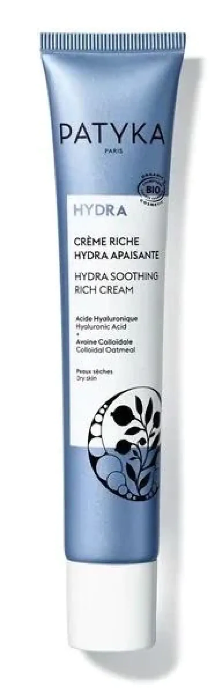Crème riche hydra apaisante Patyka - tube de 40ml