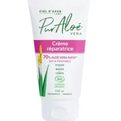 Crème réparatrice 70% Aloe vera Bio Pur Aloé