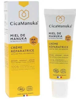 Crème réparatrice 40% de Miel de Manuka IAA 10+ bio CicaManuka - tube de 40 ml