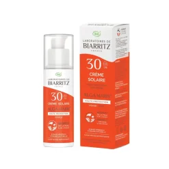 Crème solaire haute protection SPF 30 bio Algamaris Laboratoires de Biarritz - tube de 50 ml