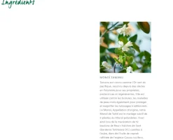 Crème solaire sublime au Tamanu bio et Monoï visage SPF 30 Klorane - tube de 50 ml