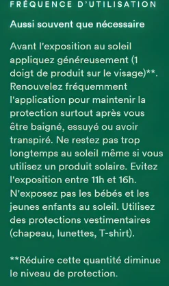 Crème solaire sublime au Tamanu bio et Monoï visage SPF 30 Klorane - tube de 50 ml