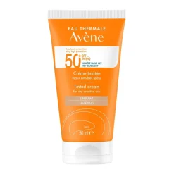 Crème solaire teintée SPF 50+ Avène - tube de 50 ml