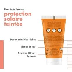 Crème solaire teintée SPF 50+ Avène - tube de 50 ml
