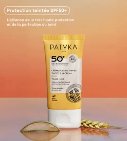 Crème solaire teintée spf50+ Patyka - tube de 40ml