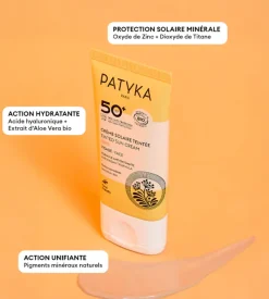Crème solaire teintée spf50+ Patyka - tube de 40ml