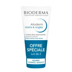Crème ultra-nourrissante mains & ongles Atoderm Bioderma - lot de 2 tubes