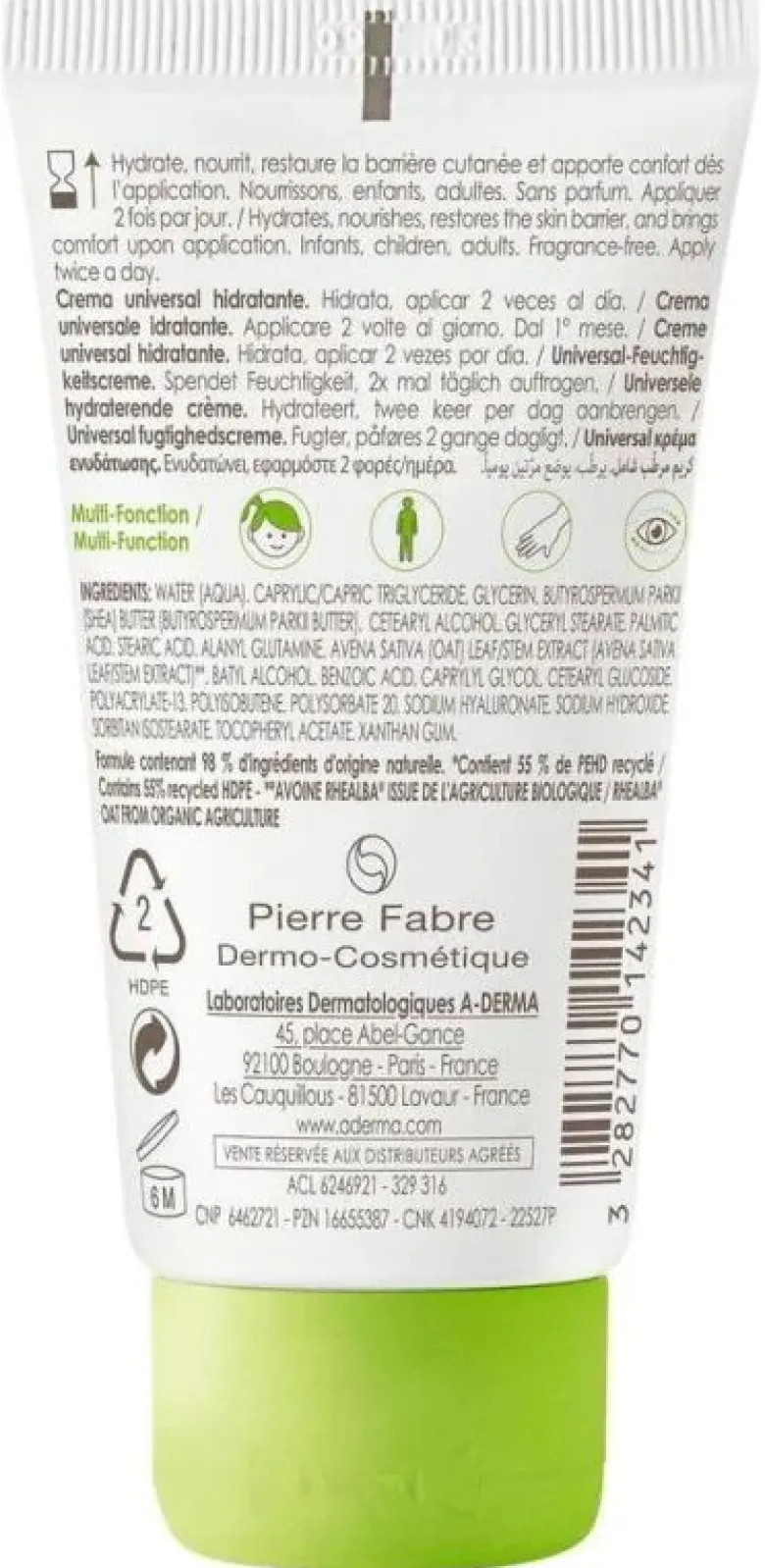 Crème universelle hydratante A-Derma