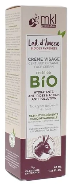 Crème visage au lait d'Anêsse Bio MKL Green Nature - tube de 40ml