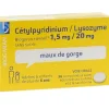 Cétylpyridinium Lysozyme 1,5 mg / 20 mg Biogaran - 36 comprimés à sucer