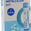 Cuprum metallicum 9 CH Boiron – granules, 3 tubes de 4 g