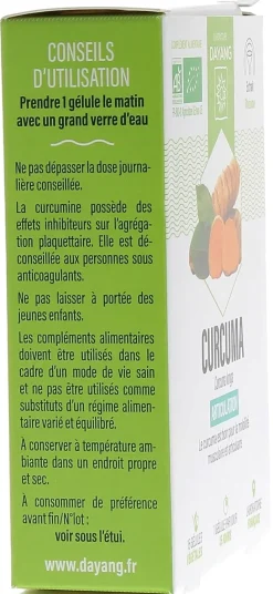 Curcuma articulation bio Dayang - boîte de 15 gélules