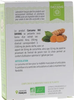 Curcuma articulation bio Dayang - boîte de 15 gélules