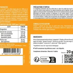 Curcuma 6300g bio Granions - pot de 60 gélules