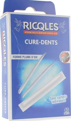 Cure-dents forme plus d'oie Ricqles - 40 unités