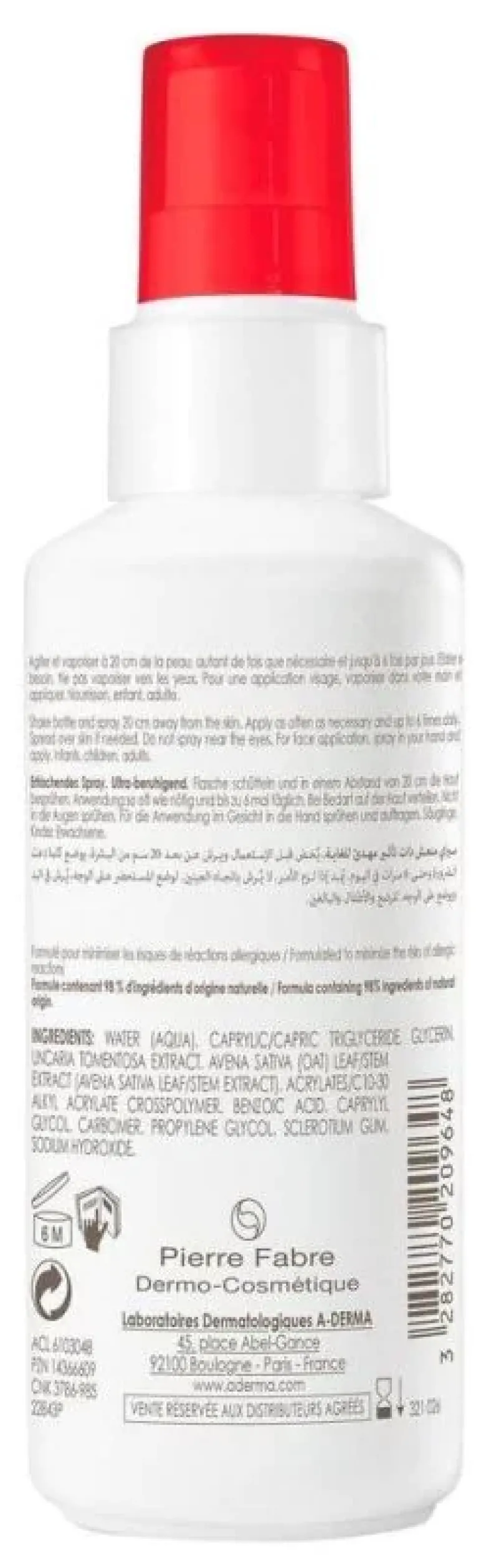 Cutalgan spray rafraîchissant ultra-calmant A-derma - spray de 100 ml