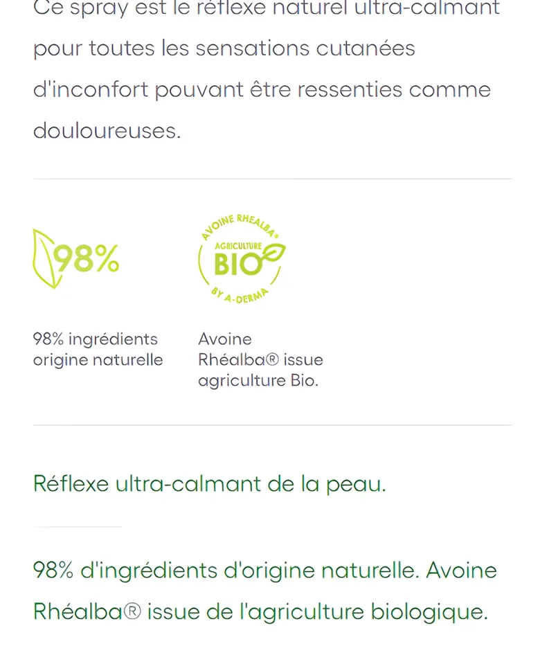 Cutalgan spray rafraîchissant ultra-calmant A-derma - spray de 100 ml