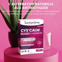 Cys'calm flash d-mannose Santarome - boite de 10 sachets