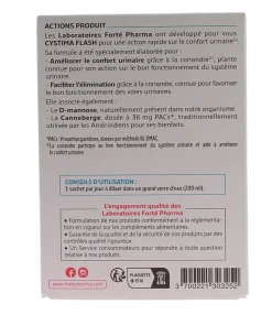 Cystima flash confort urinaire Forté pharma - boite de 5 sachets