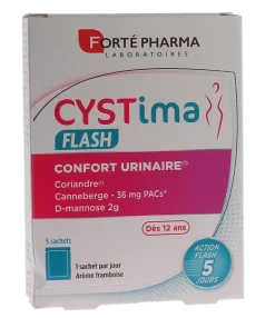 Cystima flash confort urinaire Forté pharma - boite de 5 sachets