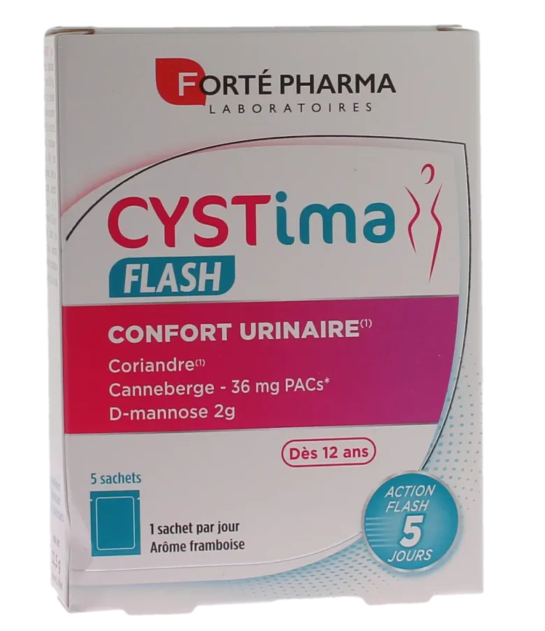 Cystima flash confort urinaire Forté pharma - boite de 5 sachets