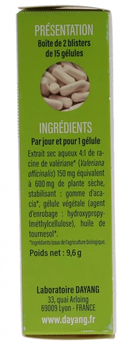 Dayang Valériane bio sphère du sommeil