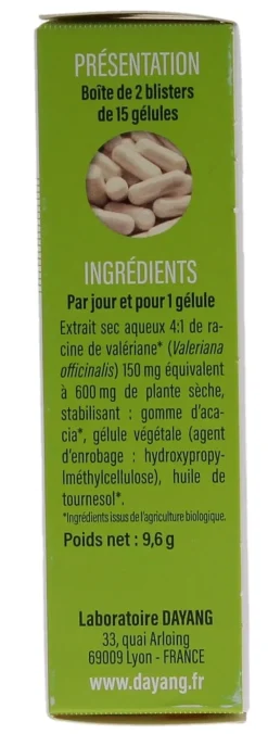 Dayang Valériane bio sphère du sommeil