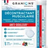 Décontractant musculaire anti-douleur goût fruits des bois Granions - 2 tubes de 10 comprimés