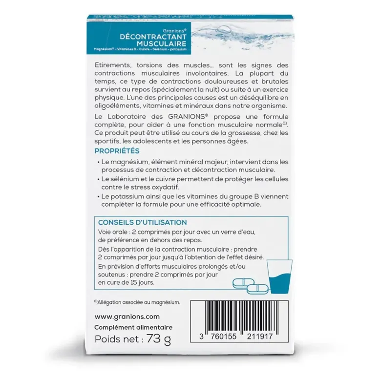 Décontractant musculaire Granions