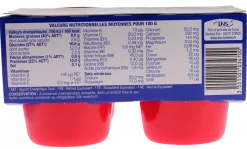 Delical Crème dessert HP/HC La Floridine saveur fraise façon pâtissière - 4 pots de 200g