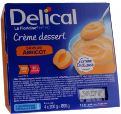 Delical Crème dessert HP/HC La Floridine saveur abricot - 4 pots de 200g